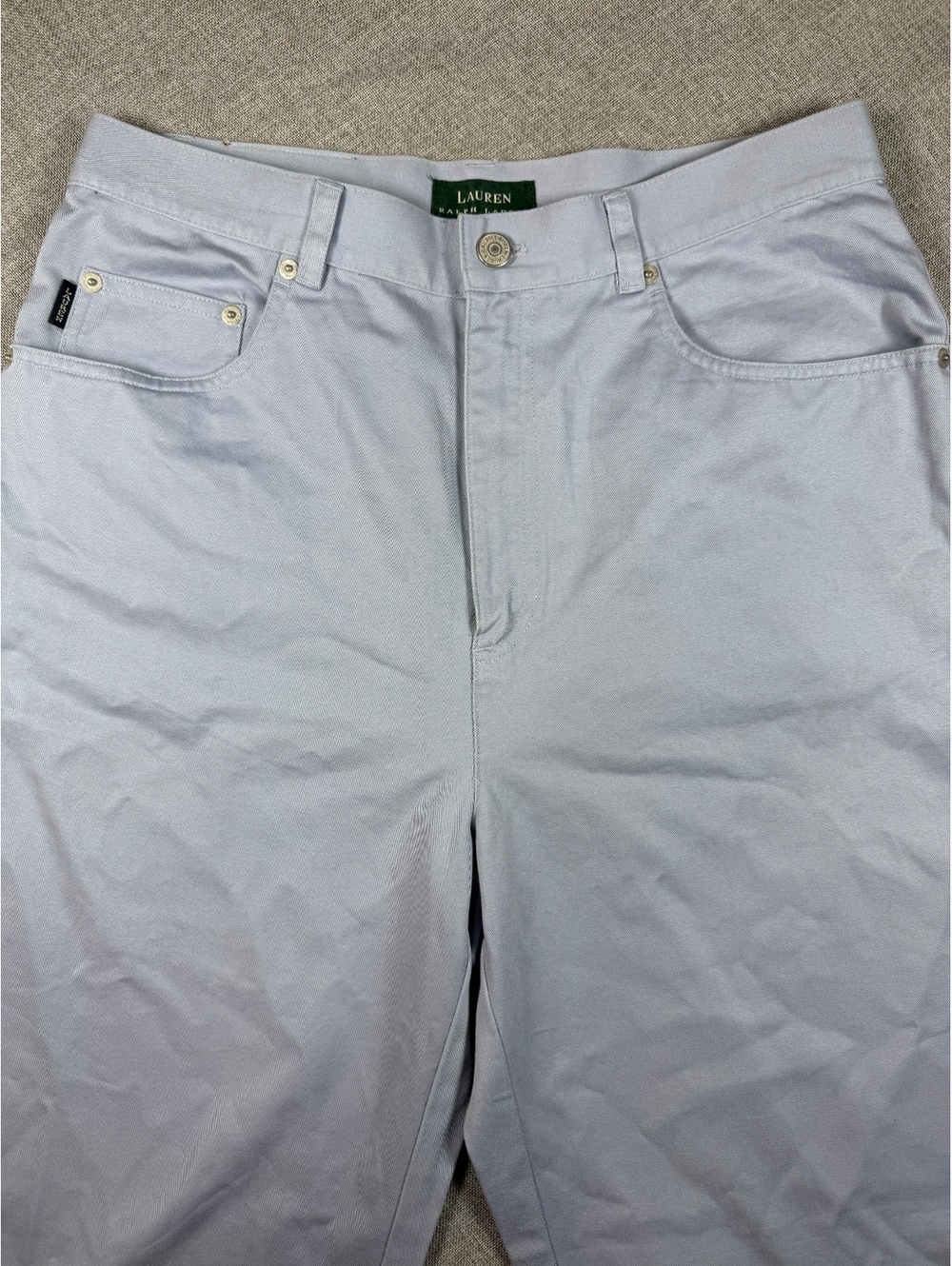 Lauren Ralph Lauren Women's Light Blue Cotton Chino Pants Size 12